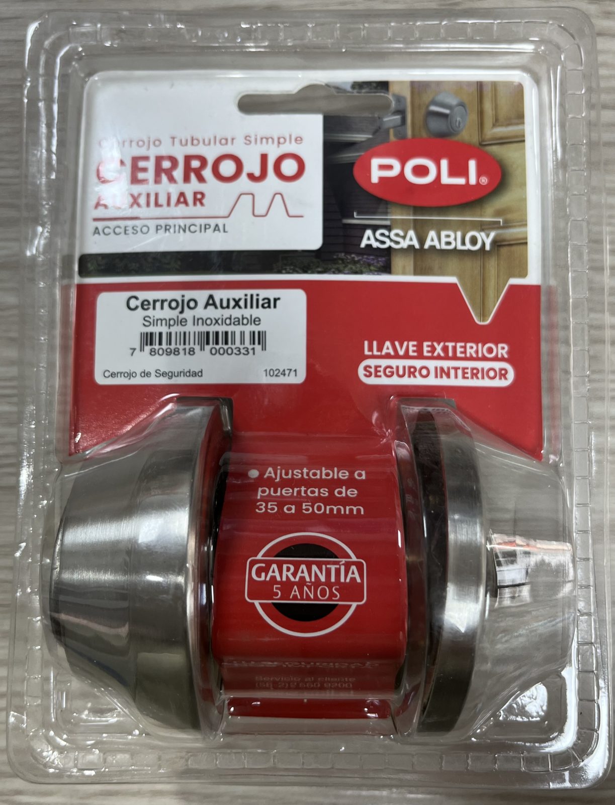 Cerrojo Seguridad Poli